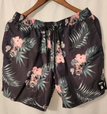 Disney Neff BoardShorts 9  Men's Medium Gray Mickey Mouse Hot Tub Swim Surf