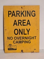 Retired Fiber No Camping Sign WI Dnr