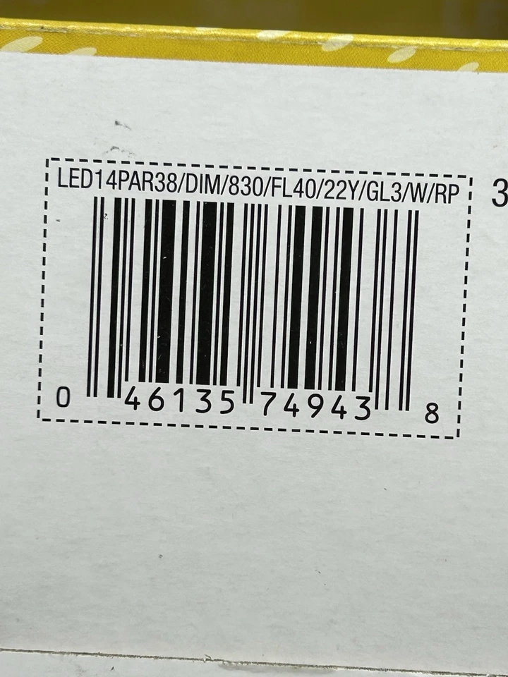 SYLVANIA 74943 14W LED PAR38 LED Bulbs Dimmable Flood 3000K 40Deg, NEW - Image 3 of 3