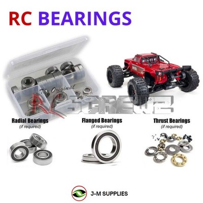 RCScrewZ Rubber Shielded Bearings ara034r for ARRMA OUTCAST 8S ARA5810 | SET