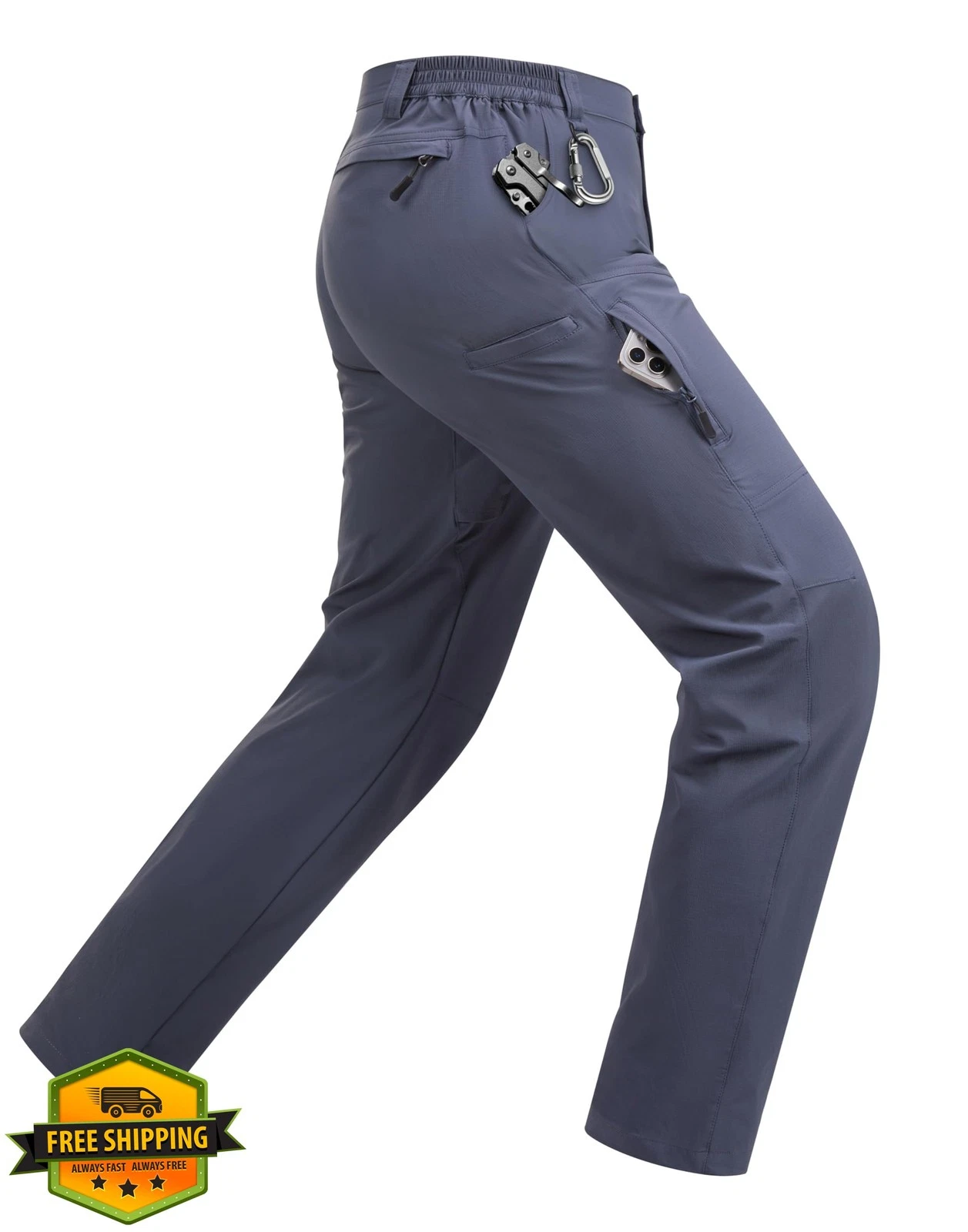 Men's Lightweight Water Resistant Hiking Pants Quick Dry