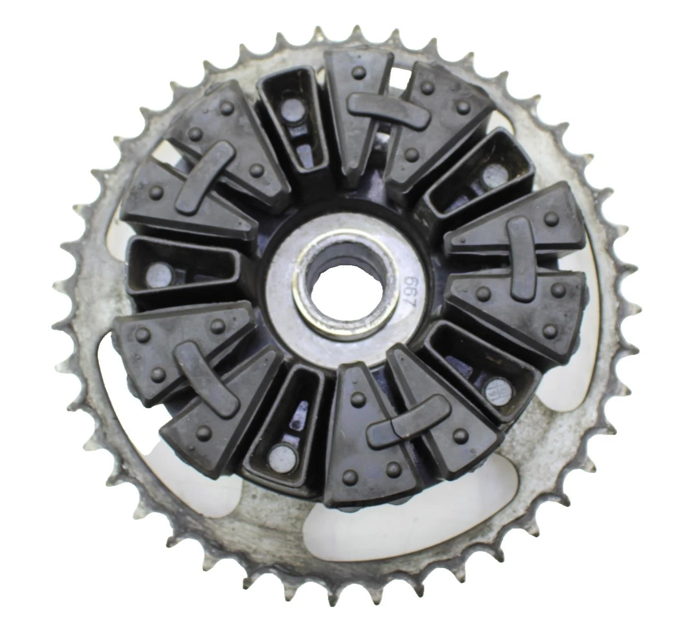 2009 - 2014 BMW S1000RR REAR SPROCKET DRIVE CHAIN BACK WHEEL HUB SILVER STOCK