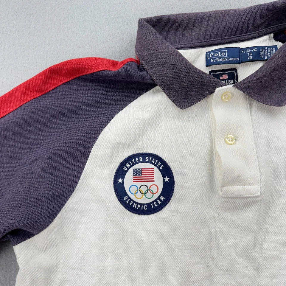 Команда США рубашка поло молодежи XL белый темно-красный Олимпийских игр Ralph Lauren официальный - Изображение 2 из 4