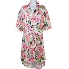 Show Me Your Mumu Womens Robe Brie Garden of Blooms Pink Roses Floral One Size