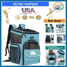 Airline Approved Dog Cat Backpack Carrier Ventilated Pet Backpack Turquoise