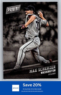 #ad 2017 Panini Black Friday #22 Max Scherzer Washington Nationals AB5 $2.50