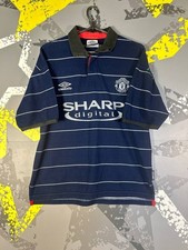 Manchester United Jersey Away football shirt 1999 - 2000 Umbro Men Size XS ig93