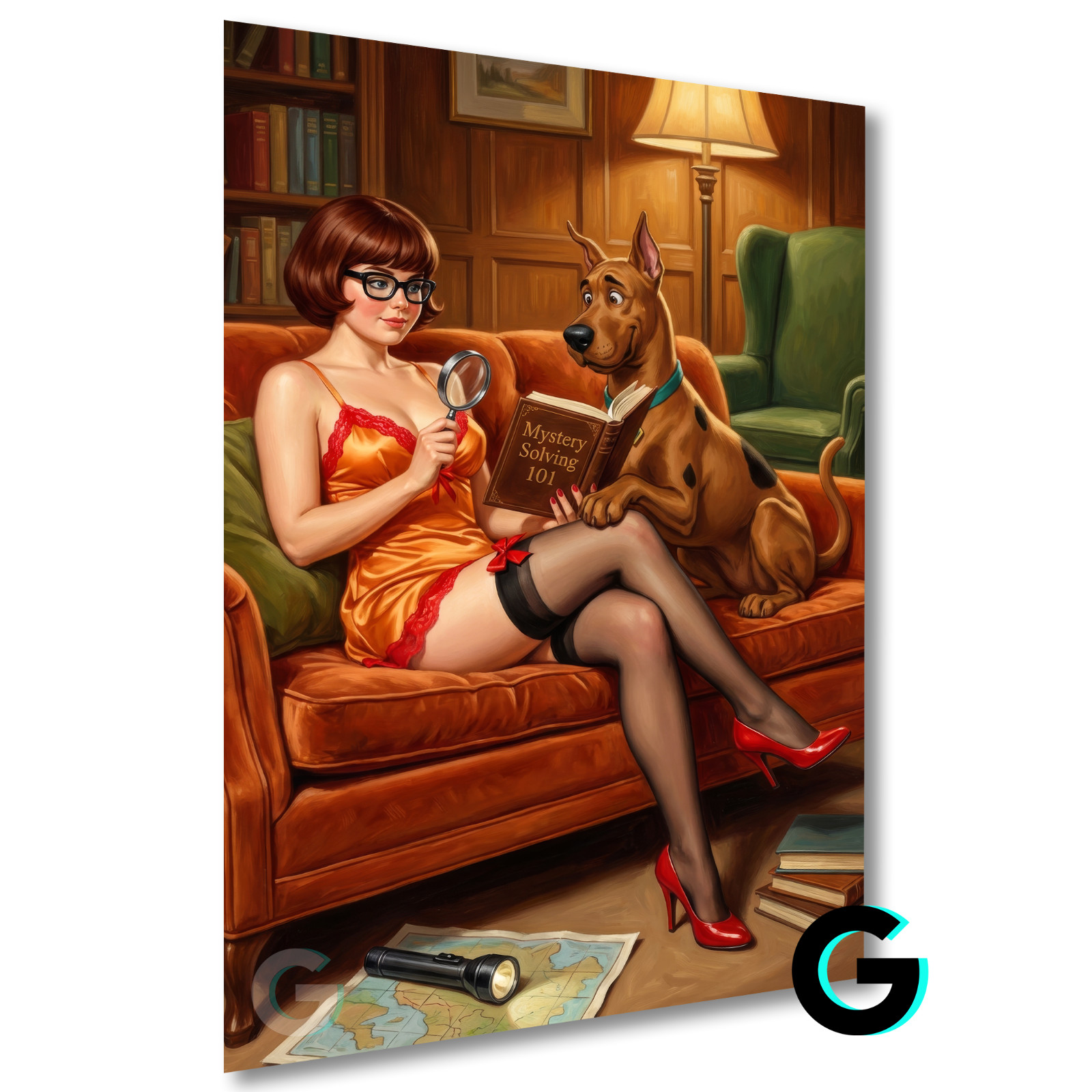 Velma Scooby Doo Comic Cartoon Poster Sexy Pin-Up Art 66lb Heavyweight Print