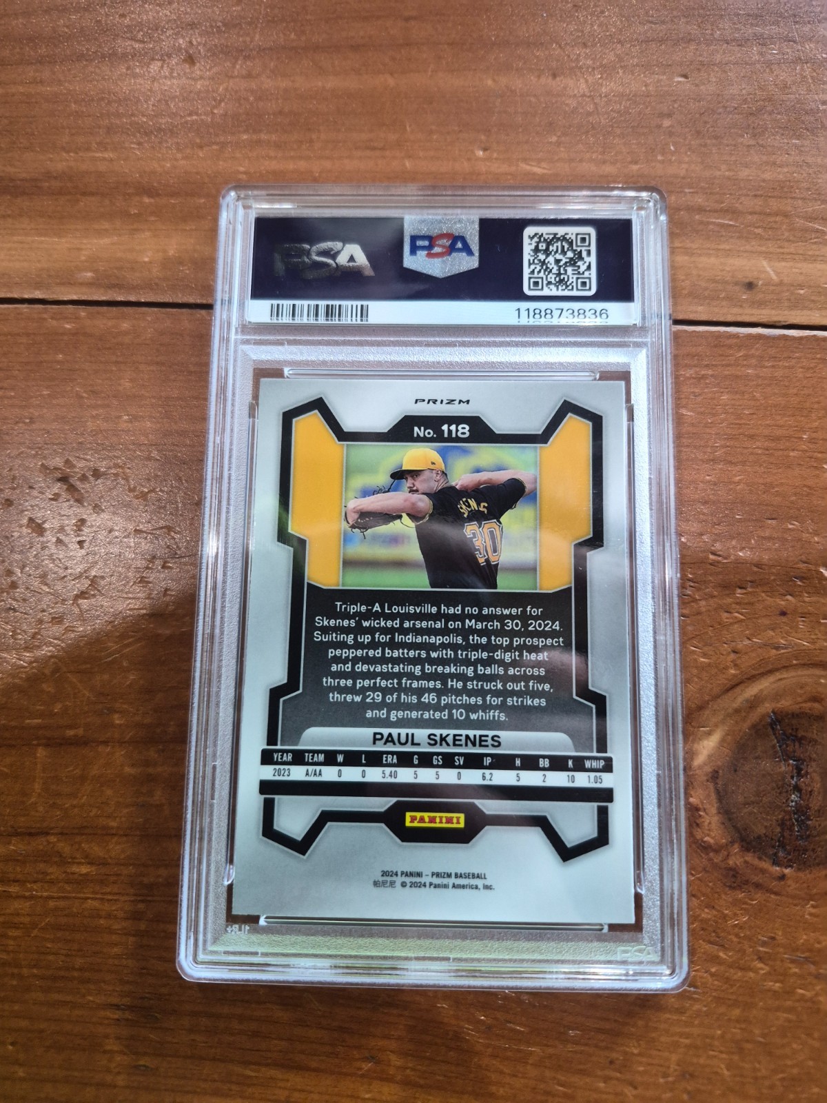 2024 Panini Prizm Paul Skenes Pink Ice Prizm RC PSA 10 !! 🔥🔥 Pirates view 2