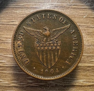 1904 Philippines Half Centavo - Actual Coin - Free Shipping Tracking INV307