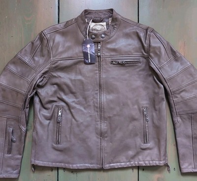Roland Sands Design RSD 2XL Men's RONIN Brown / Clay Leather Motorcycle Jacket