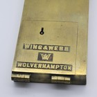 Wing & Webb Antique Brass Public Toilet Restroom Penny Lock w/ both Keys! — photo 2
