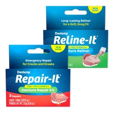 Repair-it Denture Repair Kit & Reline-it Denture Reliner - Denture Kit