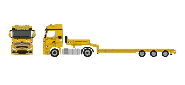 Herpa 937740 1:87 MB Actros 18 Streamspace Semi-Trailer Truck Leonhard