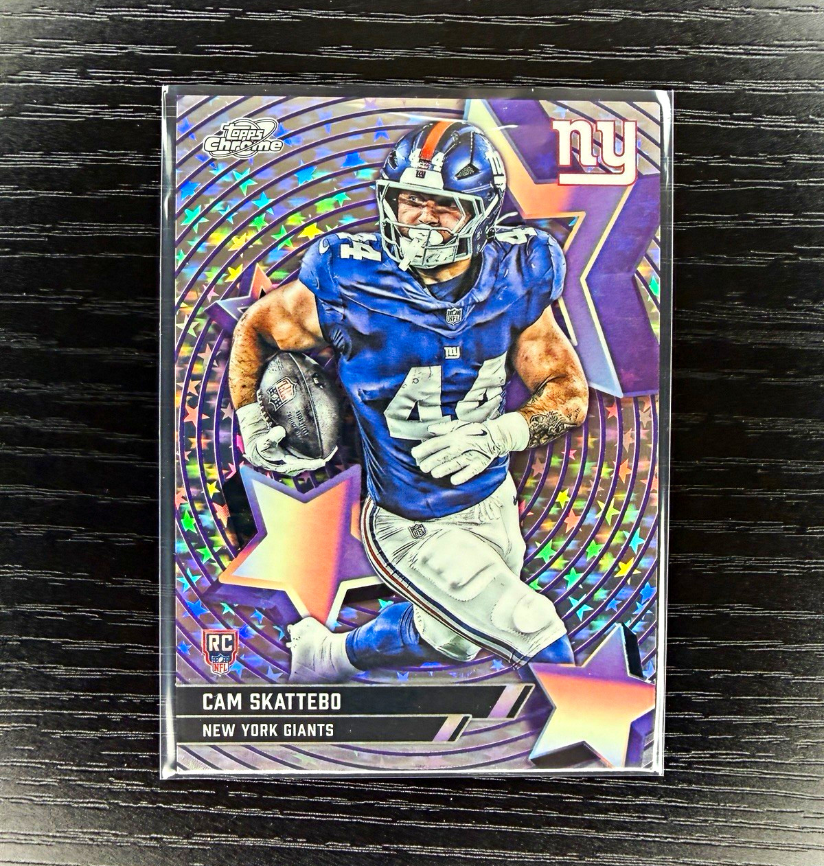 Cam Skattebo #SF-80 Football Cards 2025 Topps Cosmic Chrome StarFractor trading card — raw and PSA graded price guide
