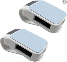 2PCS Sunglasses Holders for Car Visor, Universal Auto Glasses Eye Color: White