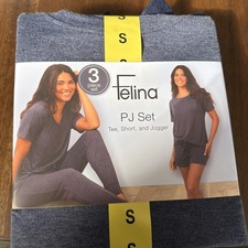 NWT Felina Ladies' 3-piece Lounge Set Navy Size Small
