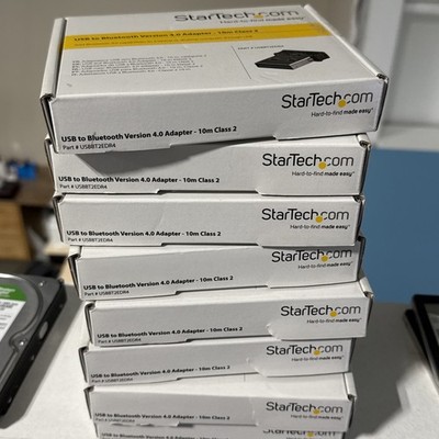 Lot of 8 StarTech USBBT2EDR4 - USB to Bluetooth Version 4.0 Adapter  10m Class 2