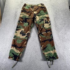 Vintage US Military Pant Men S Green Nylon Ripstop Cargo Army Uniform Camouflage