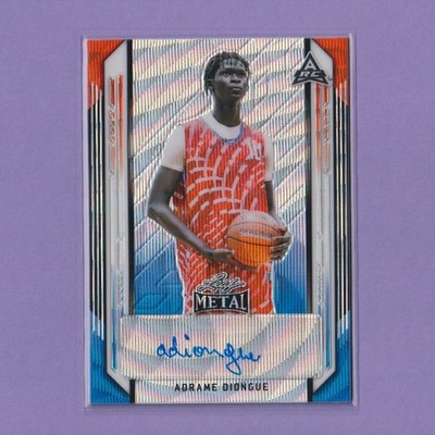 2021-22 Leaf Metal Red White Blue Wave AUTO #BA-AD1 Adrame Diongue RC SN /7 (B)