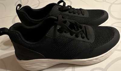 Jenny Damen Sneaker schwarz/weiß Mesh Low Top Schnürung EU 37