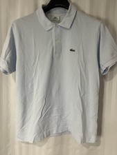 Lacoste Polo Shirt Golf Men Size 6 Light Blue Alligator Embroidered Logo NWOT