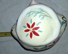 Round Roly Poly Santa Paper Mache Yellow Red Poinsettias Hand Crafted Vintage — photo 6