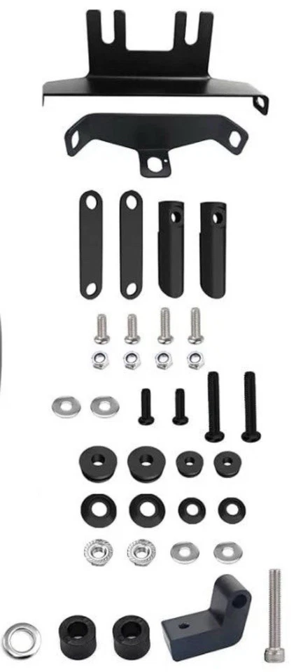 Máscara de carenado de faros de humo de 5,75" con kits para Harley Foto 4 de 4