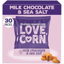 LOVE CORN Milk Chocolate & Sea Salt Crunchy Corn (30 x 15g)