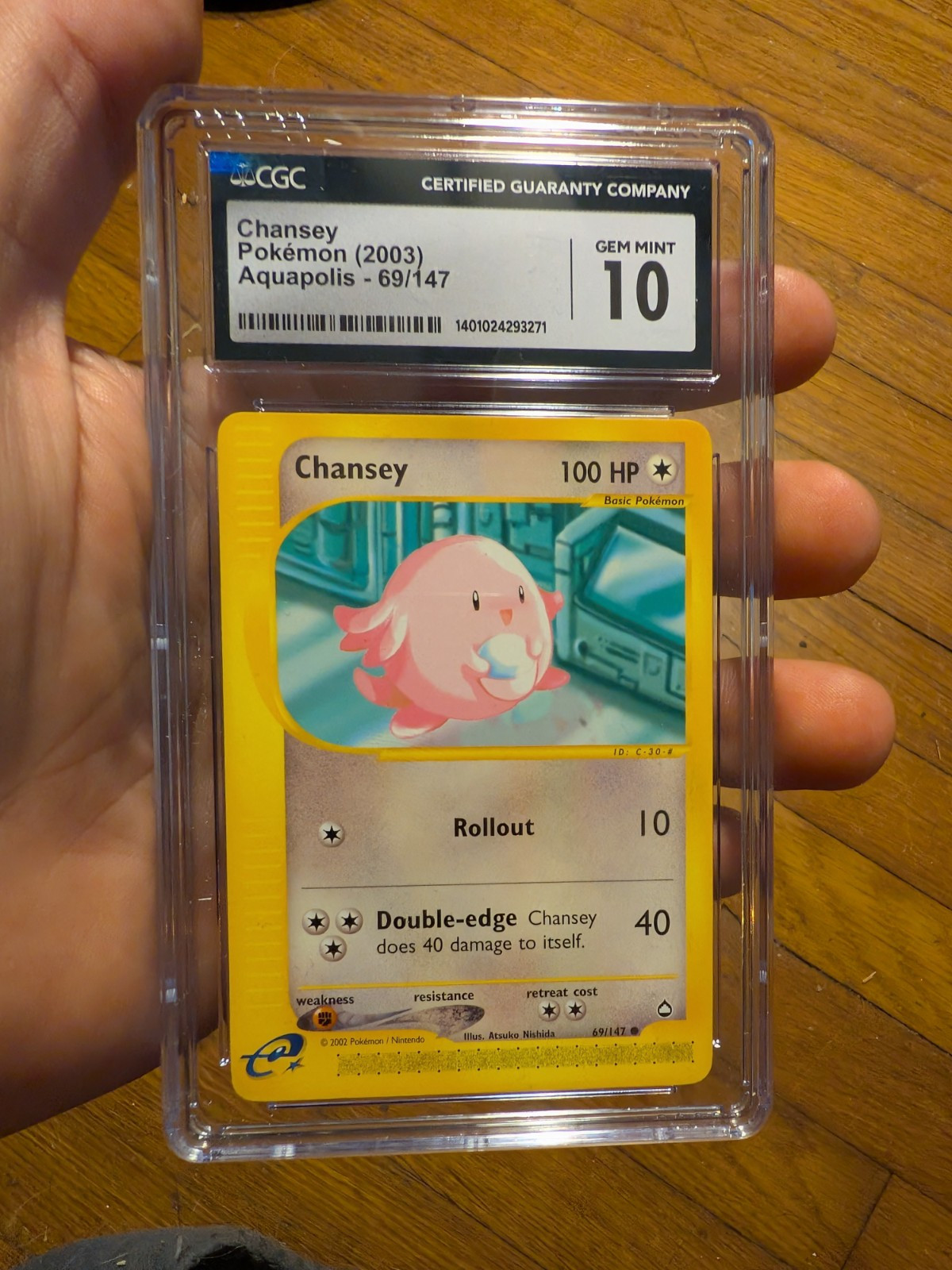 (POP 31) Chansey Pokemon (2003) Aquapolis 69/147 CGC 10 GEM MINT Card