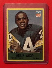 1967 Philadelphia WILLIE WOOD 83 GREEN BAY PACKERS Vintage Football Card NFL HOF