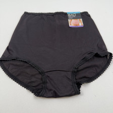 Bali Skimp Skamp Full Seat Coverage Brief Panties Black Size S NWT