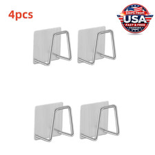 4PCS Sink Sponge Holder Stainless Steel Adhesive Kitchen Organizer Rack Sale