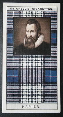 Napier Schottischer Clan Tartan Original 1920er Jahre Vintage Karte LB20MS