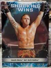 2020 WWE Topps Chrome Shocking Wins Heath Slater Black Refractor # 4/10 SP 