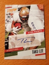 2021 Prestige Xtra Points Signatures Orange #42 Taku Lee Rookie Auto 