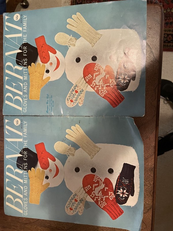 Vintage Book 82 Bernat Gloves and Mittens for the Family