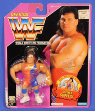 VINTAGE WWF HASBRO SCOTT STEINER FIGURE 1993 SEALED ON ROUGH PURPLE CARD