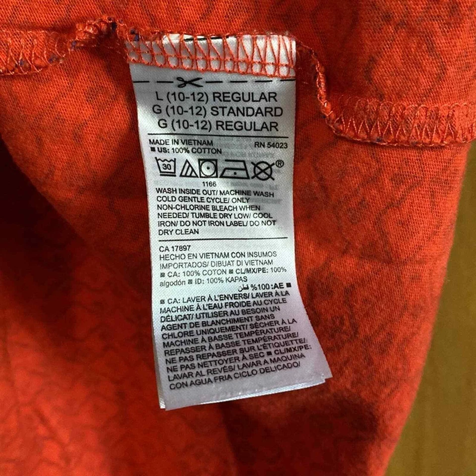 Vestido estampado naranja y azul para niñas Old Navy (10/12) Foto 4 de 4