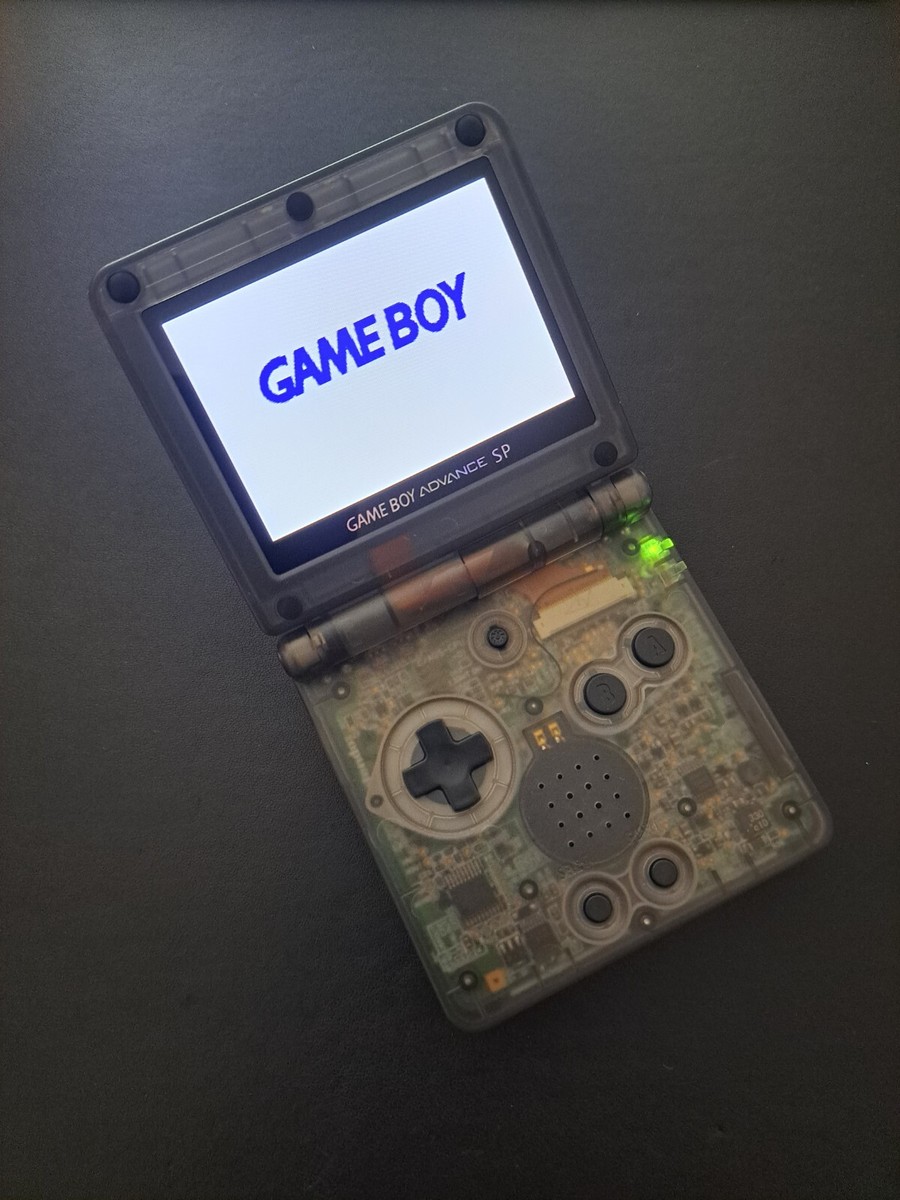 Nintendo Gameboy Advance GBA SP IPS v2 Backlit Mod Smoke