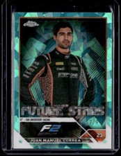 2023 Topps Chrome Sapphire Formula 1 F2 #91 Juan Manuel Correa Aqua /99