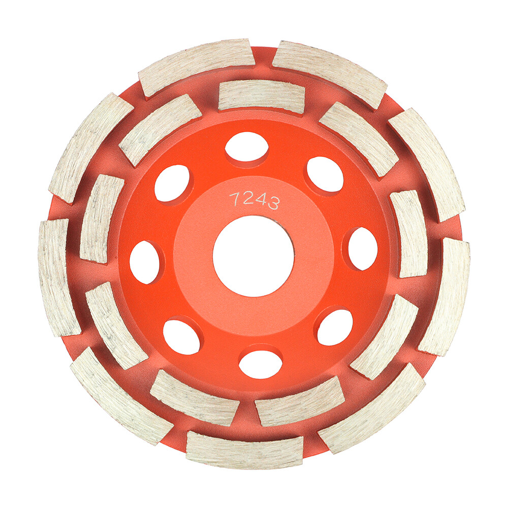 TIMCO 115mm Diamond Cup Grinding Wheel Double & Row Concrete Stone Disc - 1Pcs