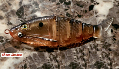 KickTail Floater Shad Choco Shadow Angeln Süß- oder Salzwasserangeln