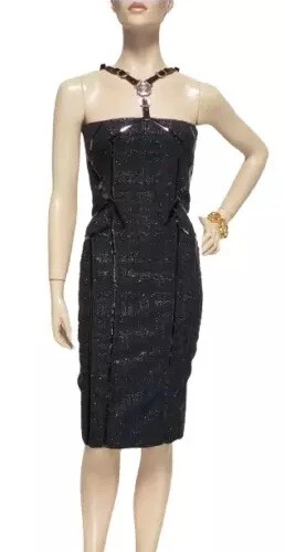 Abito Versace nero impreziosito 38 4