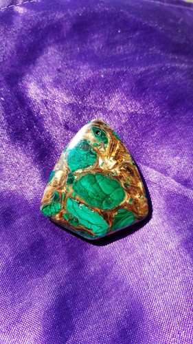 Pendentif Pointe De Flèche En Jaspe Bleu Doré - 5 Cm, Pierre Naturelle - Neuf Parfait état Sans Emballage