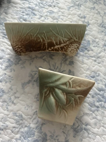 Vintage McCoy Pinecone Planters, Set Of 2