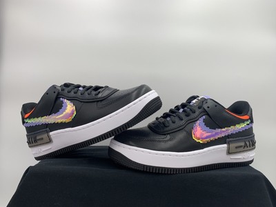 Size 6 - Nike Air Force 1 Shadow SE Pixel 'Off Noir' Black CV8480 001 | eBay