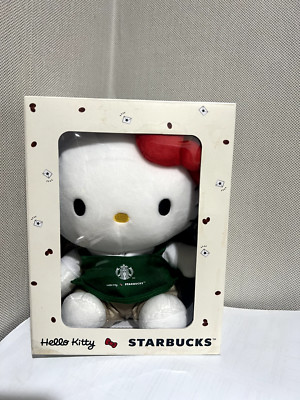 Starbucks x Hello Kitty Plush In Green Apron Barista Korea Sanrio