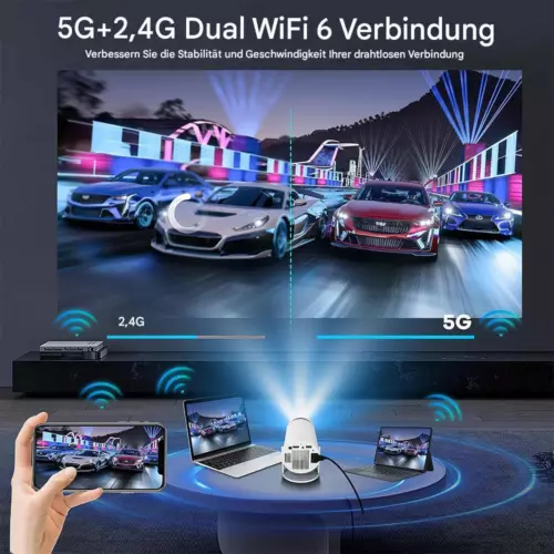NEU Beamer Projektor PRO (Android 12) 4K UHD WiFi Bluetooth TV Heimkino DHL - Bild 17 von 18