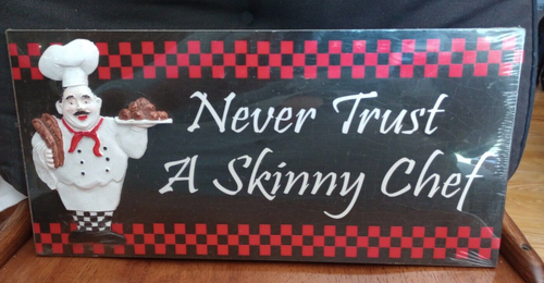 Never Trust A Skinny Cook lettering, funny kitchen quote for sign, poster and much more Vector | Adobe